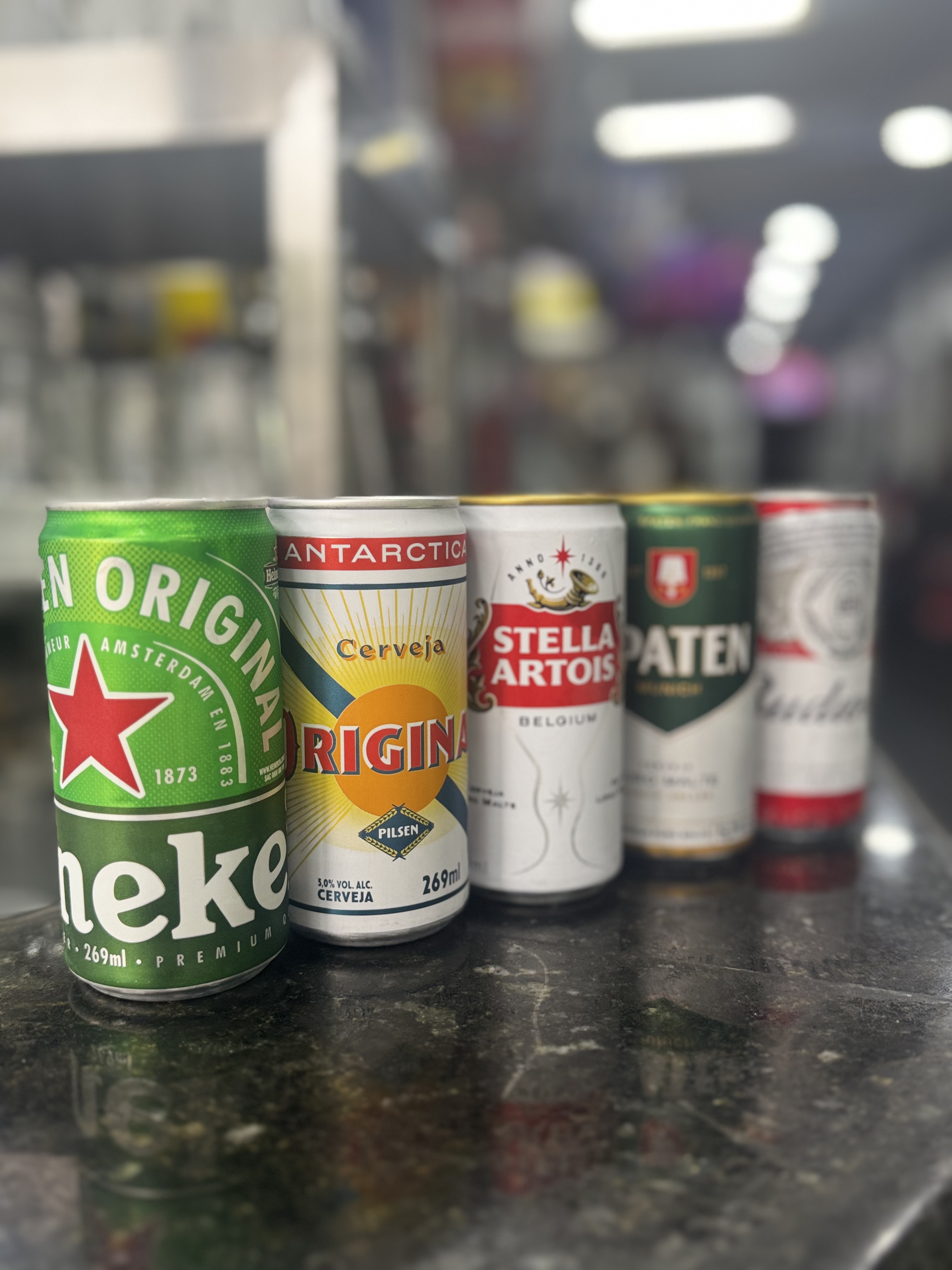Heineken, Budweiser, stella, original e spaten 